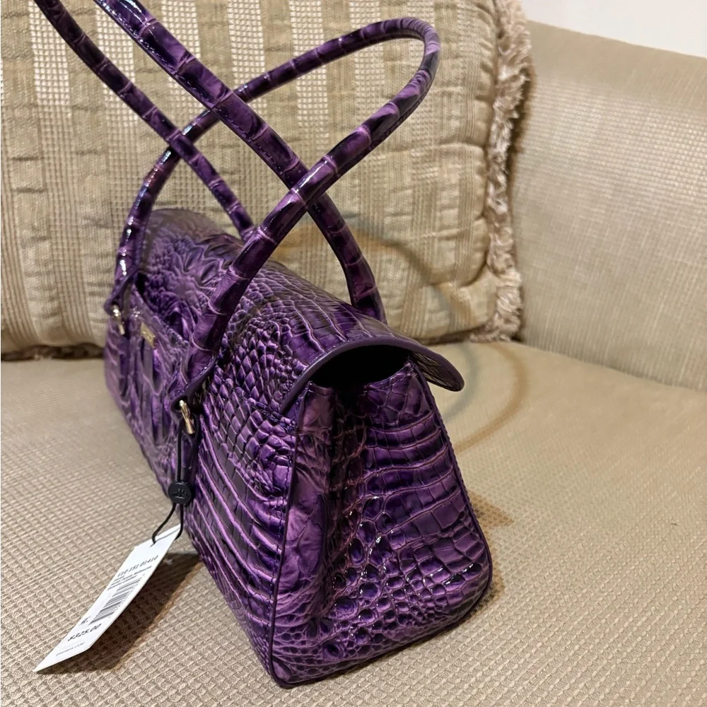 Brahmin Dayan Satchel Heroic Purple Melbourne Bag - Picture 4 of 6